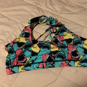 CVG shark attack sports bra